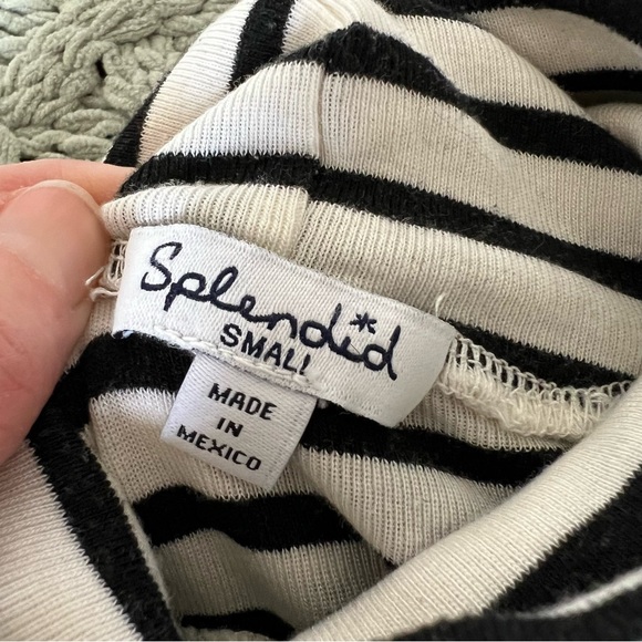 Splendid - Turtleneck in Black/White Stripe - Picture 8 of 10